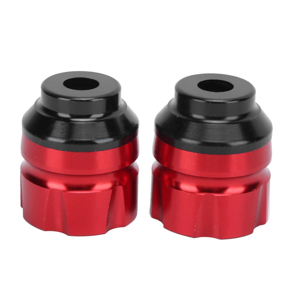 BuyWeek 2PCS Motorcycle Brake Fluid Reservoir Clutch Fuel Cup Aluminium Alloy Universal for Autocycle BikeRed