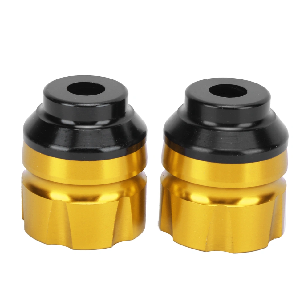 BuyWeek 2PCS Motorcycle Brake Fluid Reservoir Clutch Fuel Cup Aluminium Alloy Universal for Autocycle BikeYellow