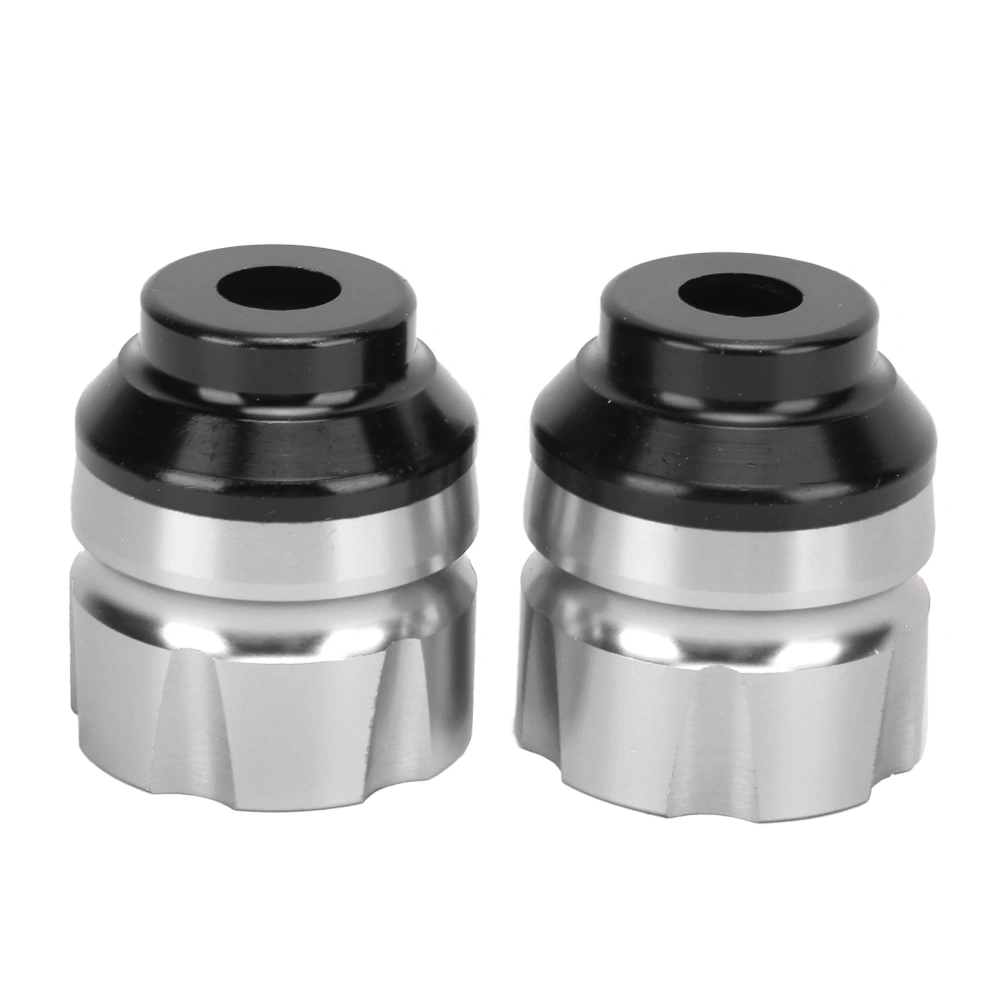 BuyWeek 2PCS Motorcycle Brake Fluid Reservoir Clutch Fuel Cup Aluminium Alloy Universal for Autocycle BikeSilver