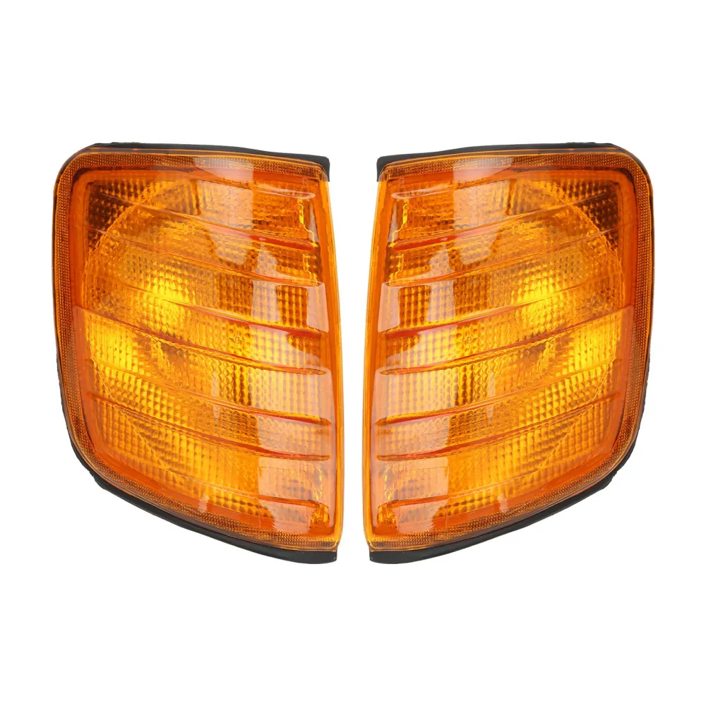 2pcs Amber Corner Parking Light Housing 183290012B Replacement for MercedesBenz Eclass W124 19851995