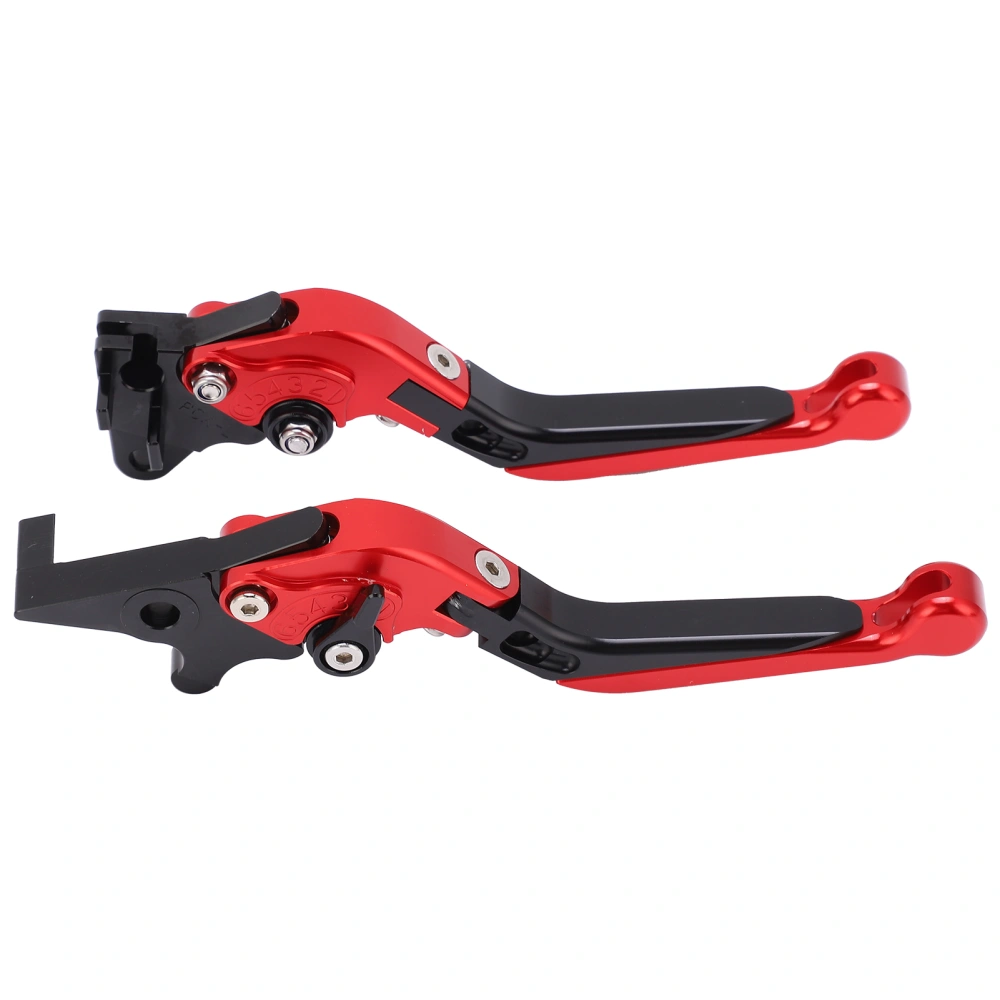 Pair Motorbike Brake Clutch Levers CNC Aluminum Alloy Replacement for PCX 125/150 (drum Brake Version) ALL YEARRed