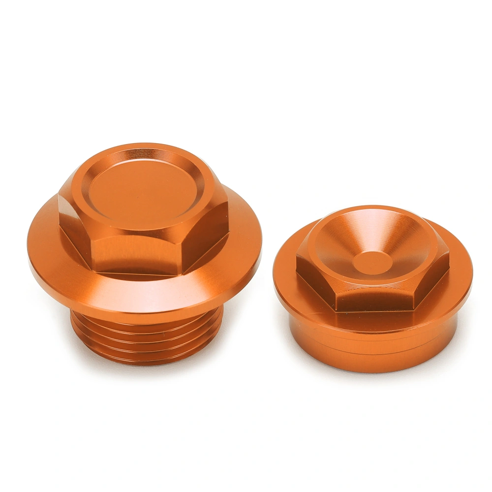 2pcs Motorcycle Front Wheel Axle Nut M18x1.5 Aluminum Replacement for 250‑450 SXF 2015Orange