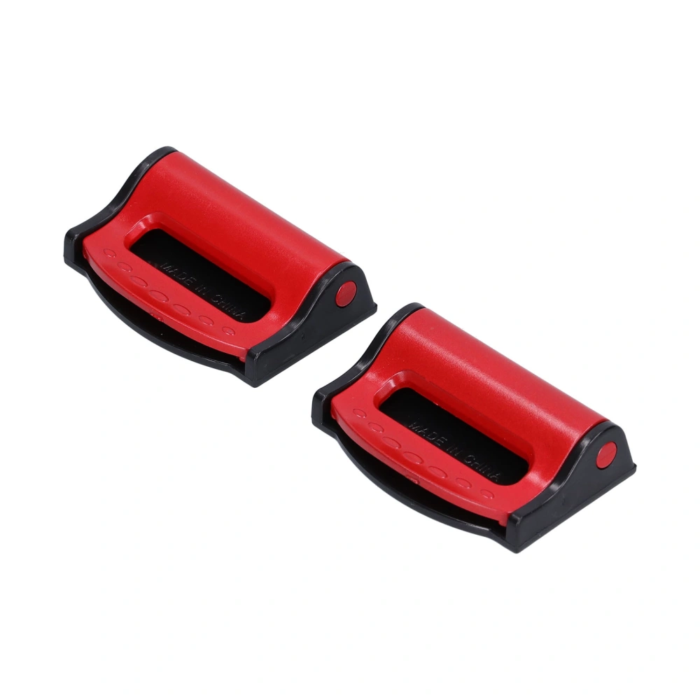 Pair Seat Belt Positioner Clip Tension Adjuster Adjustable Comfortable Car Modification ReplacementRed