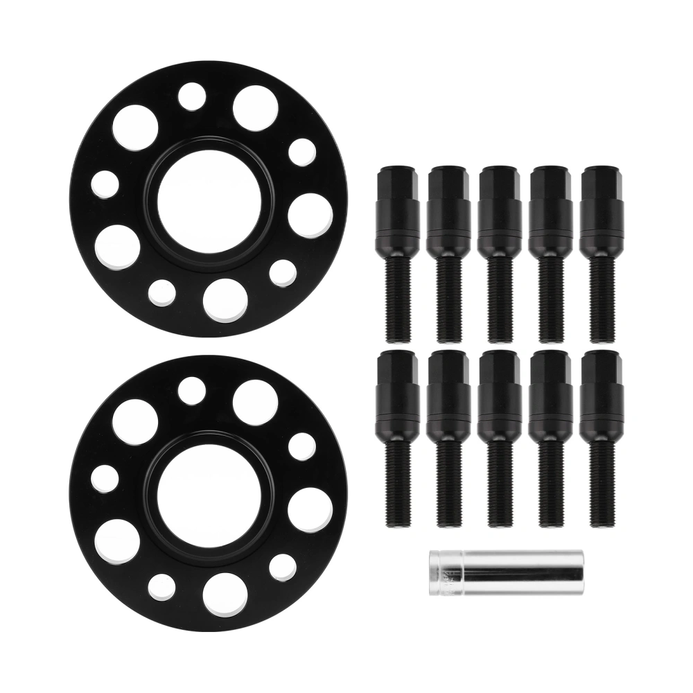 Car Hub Centric Wheel Spacers Kit 15mm Modification Repair Replacement for A4/A6/A7/A8/Q5/RS5Black