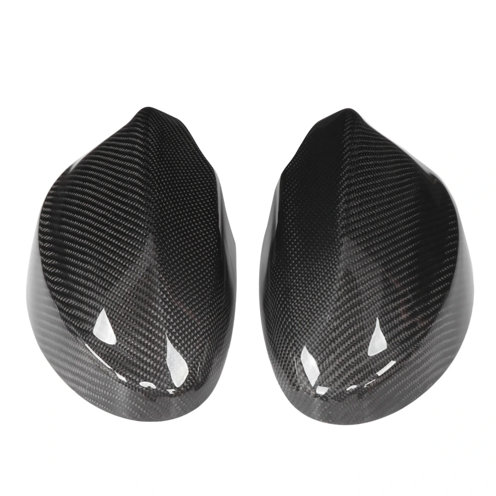 Pair of Rearview Side Mirror Cover Cap Carbon Fiber Replacement for 3 Series E90 Pre‑LCI 2005‑2008