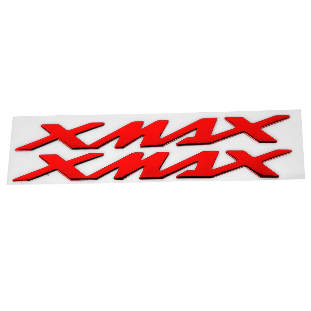 Pair of Motorcycle Emblem Stickers 3Dimensional Decals for XMAX XMAX 125 250 400(Red )