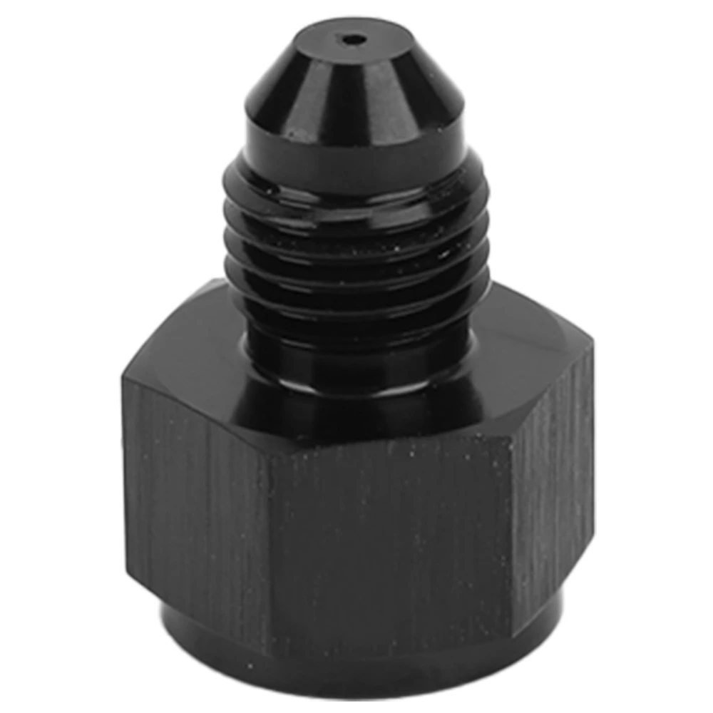 Universal Oil Restrictor Fitting -4AN Female To Male Mild Carbon Steel Adapter for Turbos Black