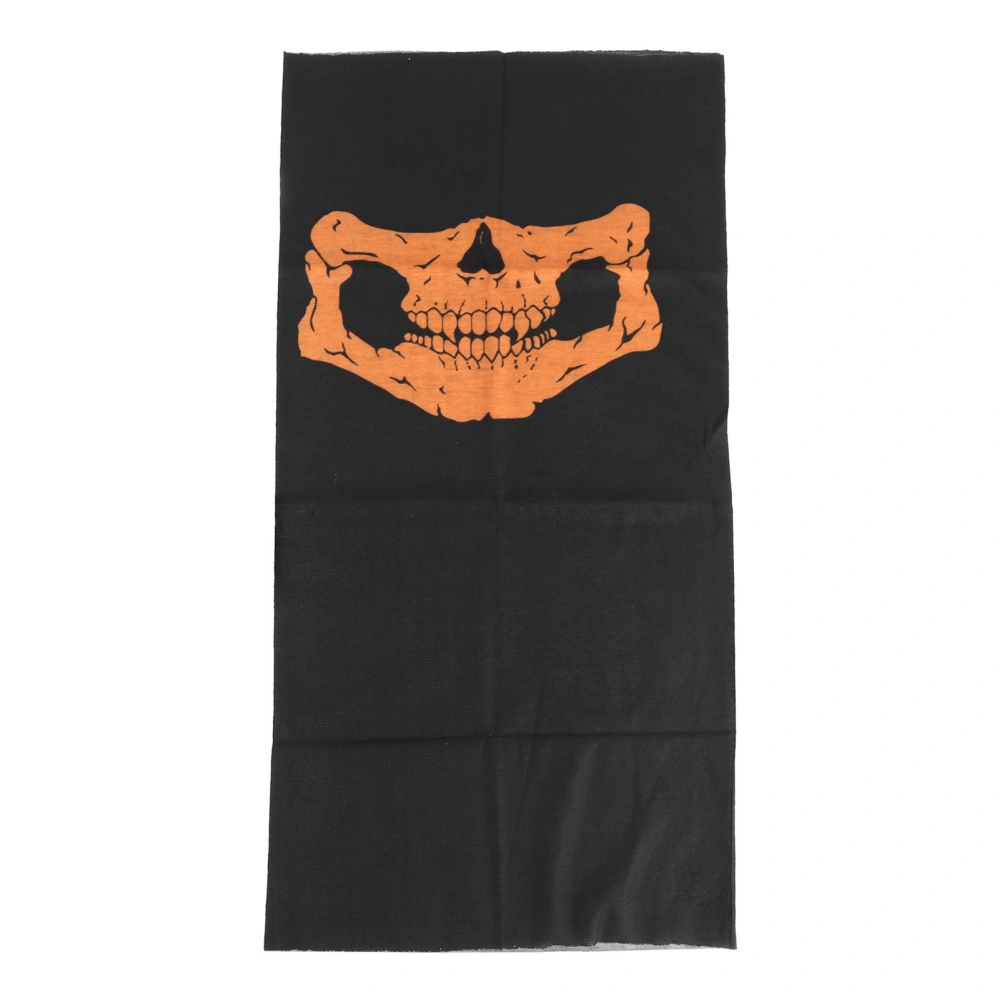 2Pcs Skull Face Cover Neck Scarf Neckerchief Seamless for Cycling Motorcycle RidingOrange