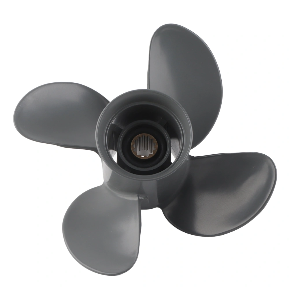 Outboard Propeller High Thrust 4 Blades 13 Tooth Aluminum Alloy Fit for 35‑60HP Engine