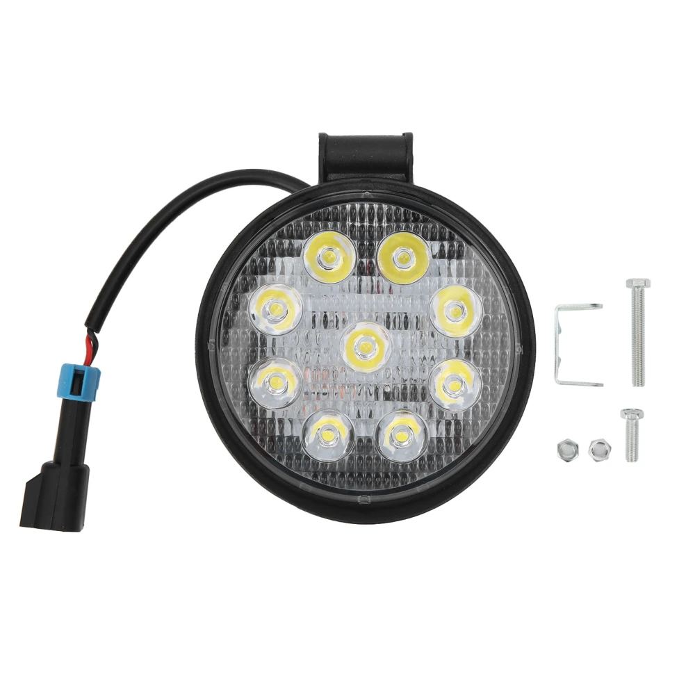 27W Round Car 9LED Working Lamp for Illumination IP67 Waterproof Universal Lights