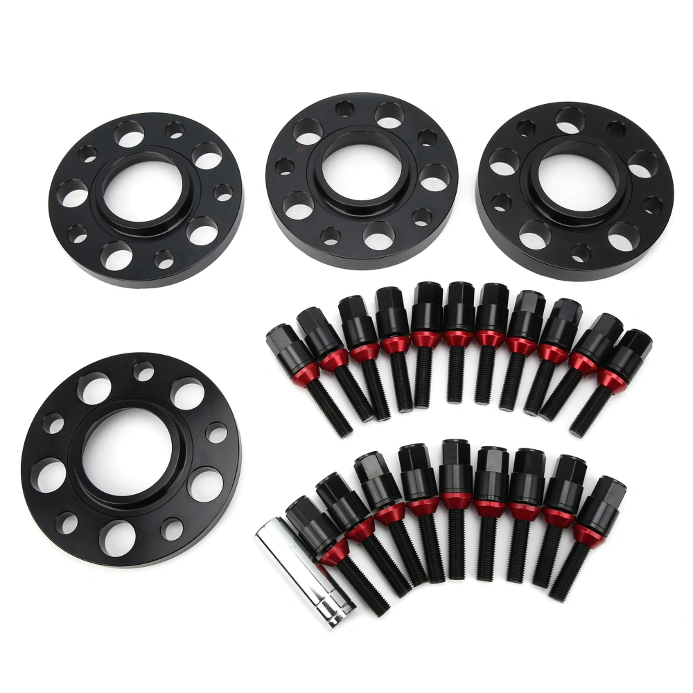 M12x1.5 Hub Centric Wheel Spacers Staggered Kit with Lug Bolts Accessory Fit for 1 3 5 6 7 Series E82 E30 E36 E60Black