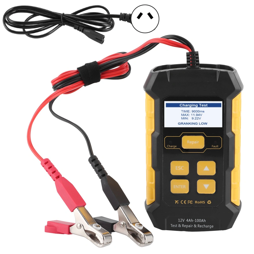 Car Battery Tester Charger Maintainer Automotive Load Analyzer Cranking Charging System Test ToolAU Plug 240V