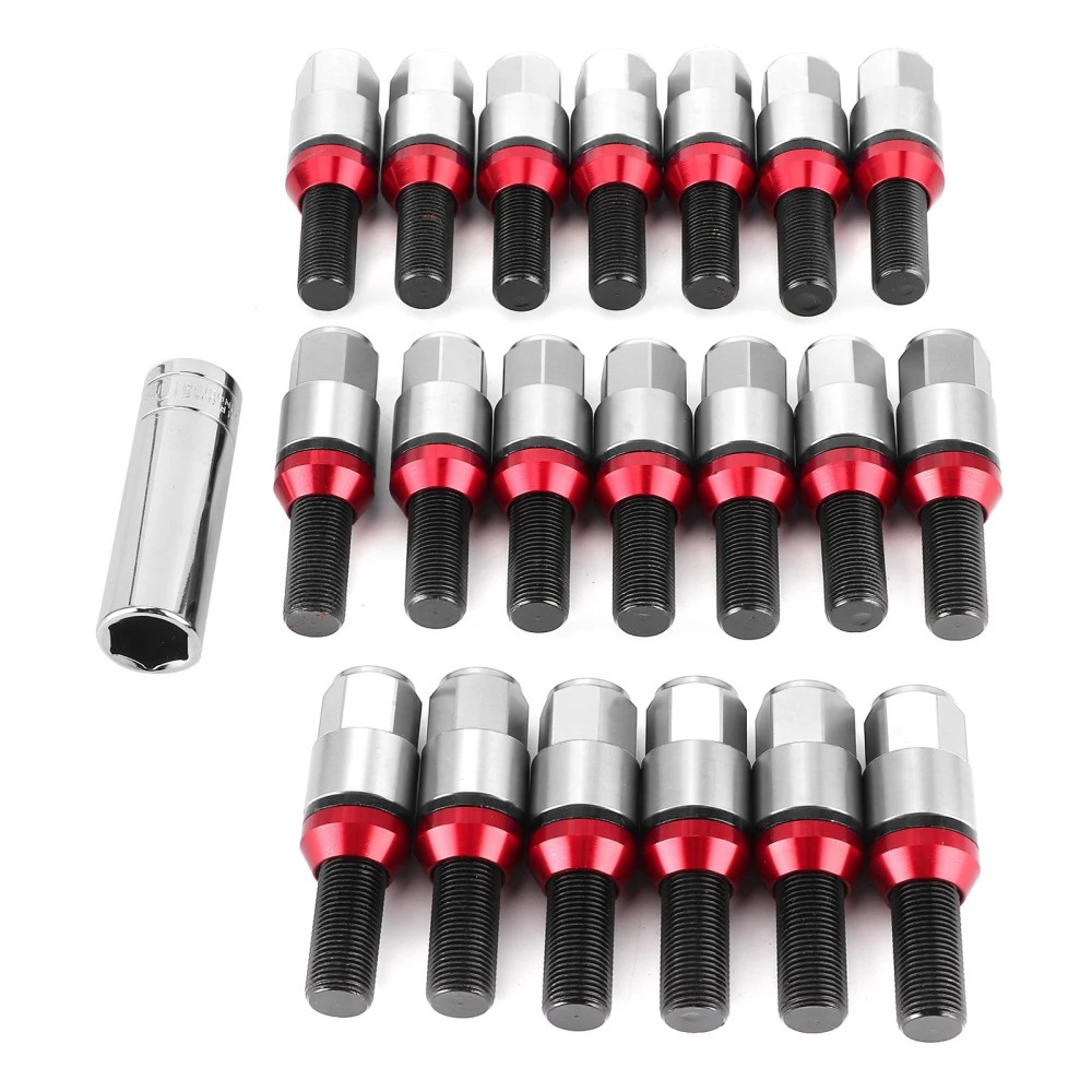 20Pcs Lug Bolts Stud Tuner Style Wheel Screw Nuts M14x1.25 Thread Fit for M3 F80 M2 F22/F23Titanium