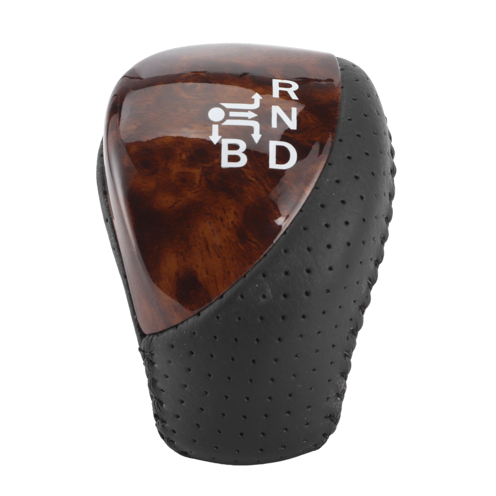 Gear Shifter Head Auto Shift Lever Knob Artificial Leather Fit for Honda Shuttle/FreedDark Wood Grain