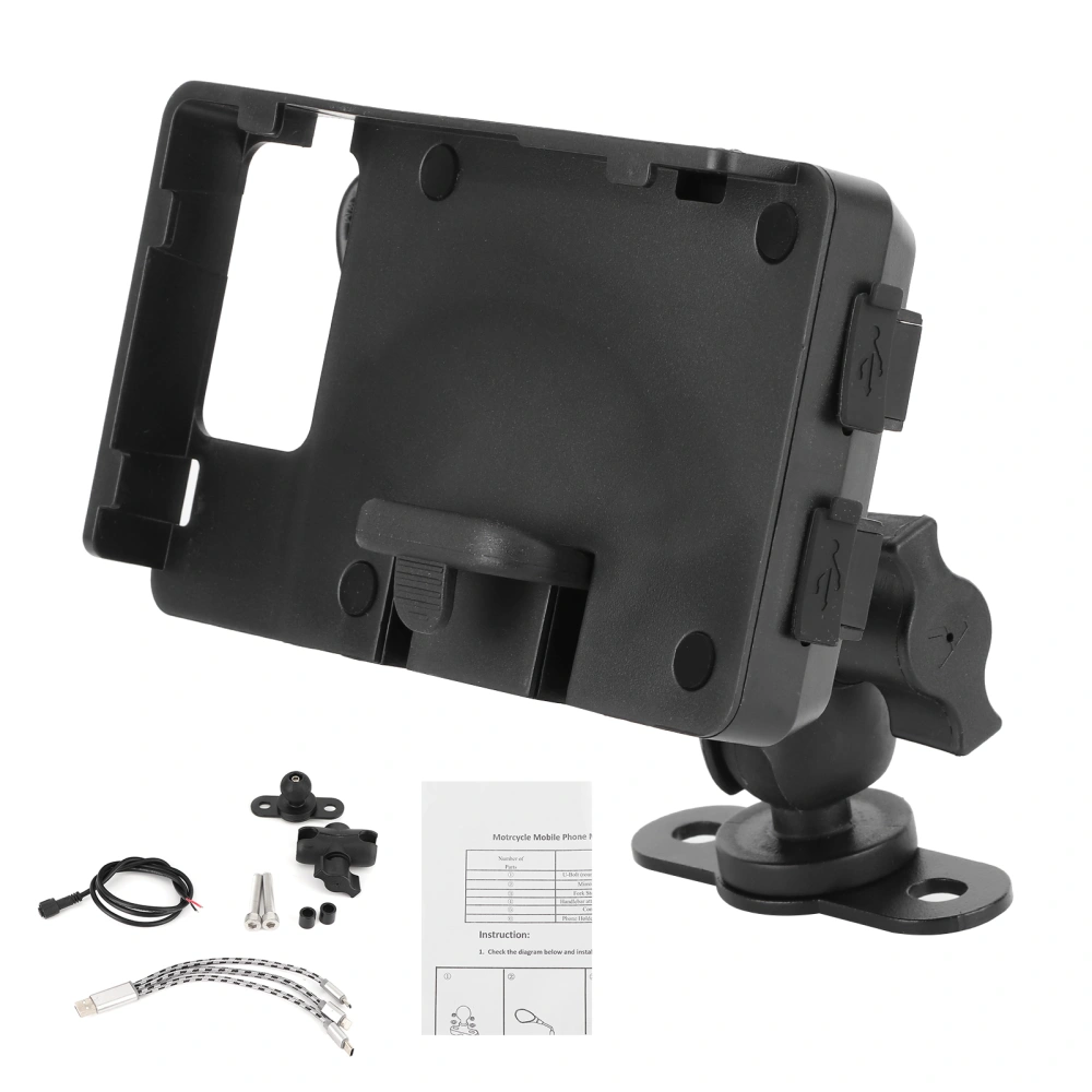 Motorcycle Phone GPS Mount Navigation Charging Holder Fit for Ducati Scrambler 800 14‑20/1100 18‑20