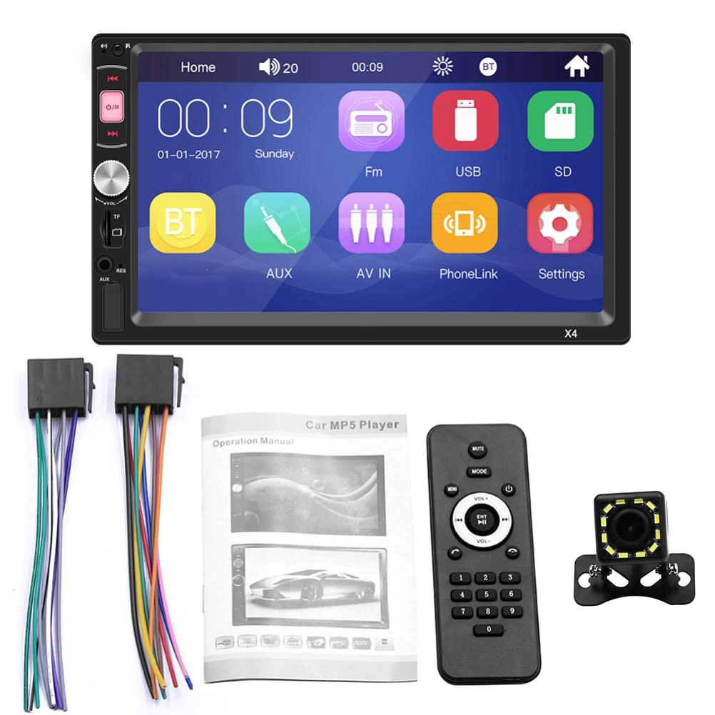 BuyWeek 2 Din 7IN Car Radio Player Car Radio Multimedia System Car Bluetoot MP5 Player
