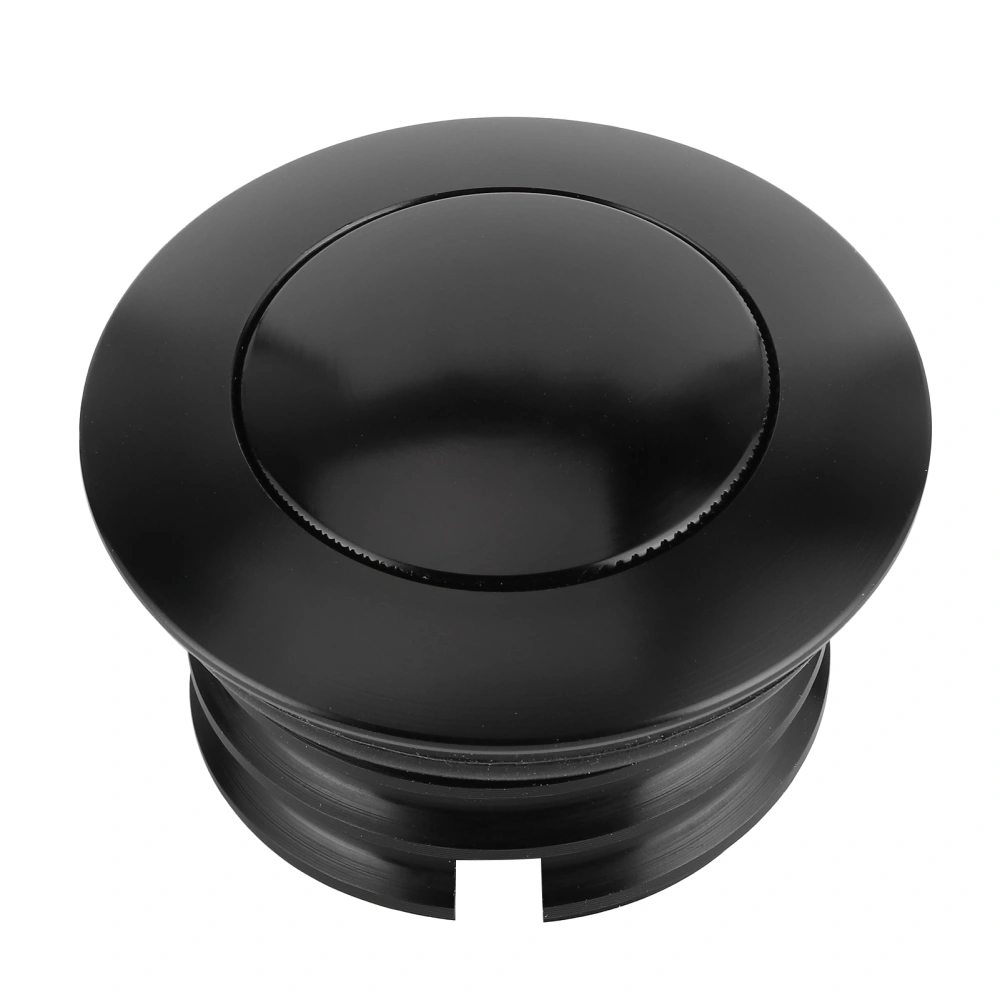 Fuel Tank Cover Push Type CNC Aluminum Alloy Oil Filler Cap Replacement Exterior PartsBlack