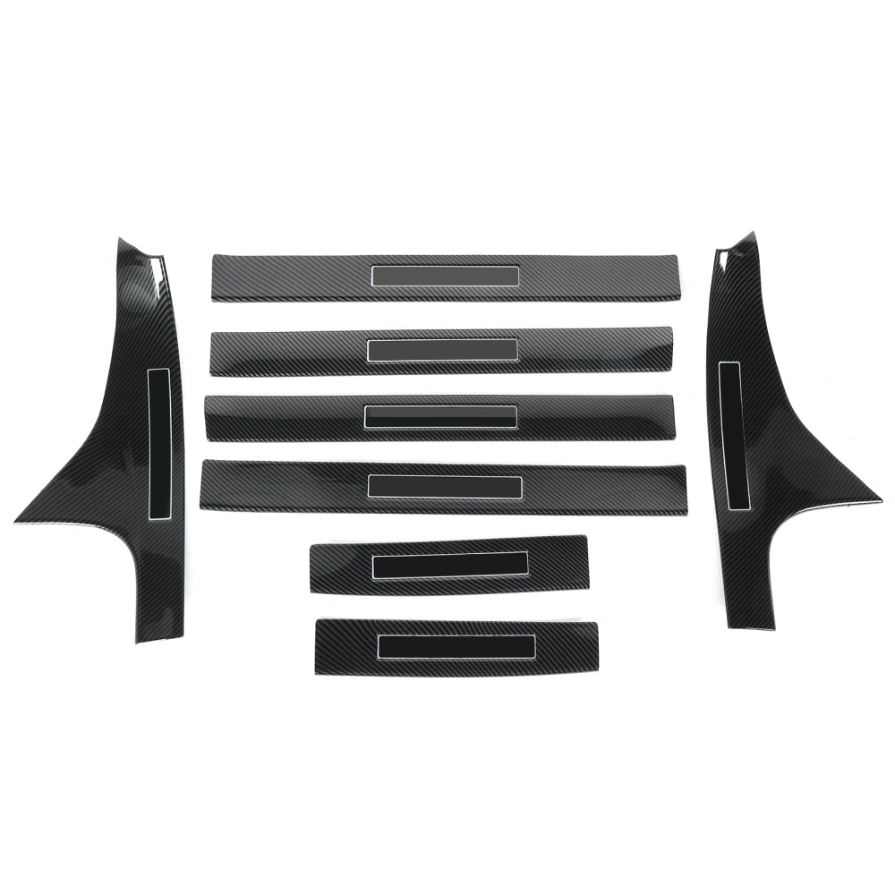 8Pcs/Set Door Sill Plate Carbon Fiber Type Threshold Scuff Protecor Guard Cover Fit for Honda Accord 2018‑2020