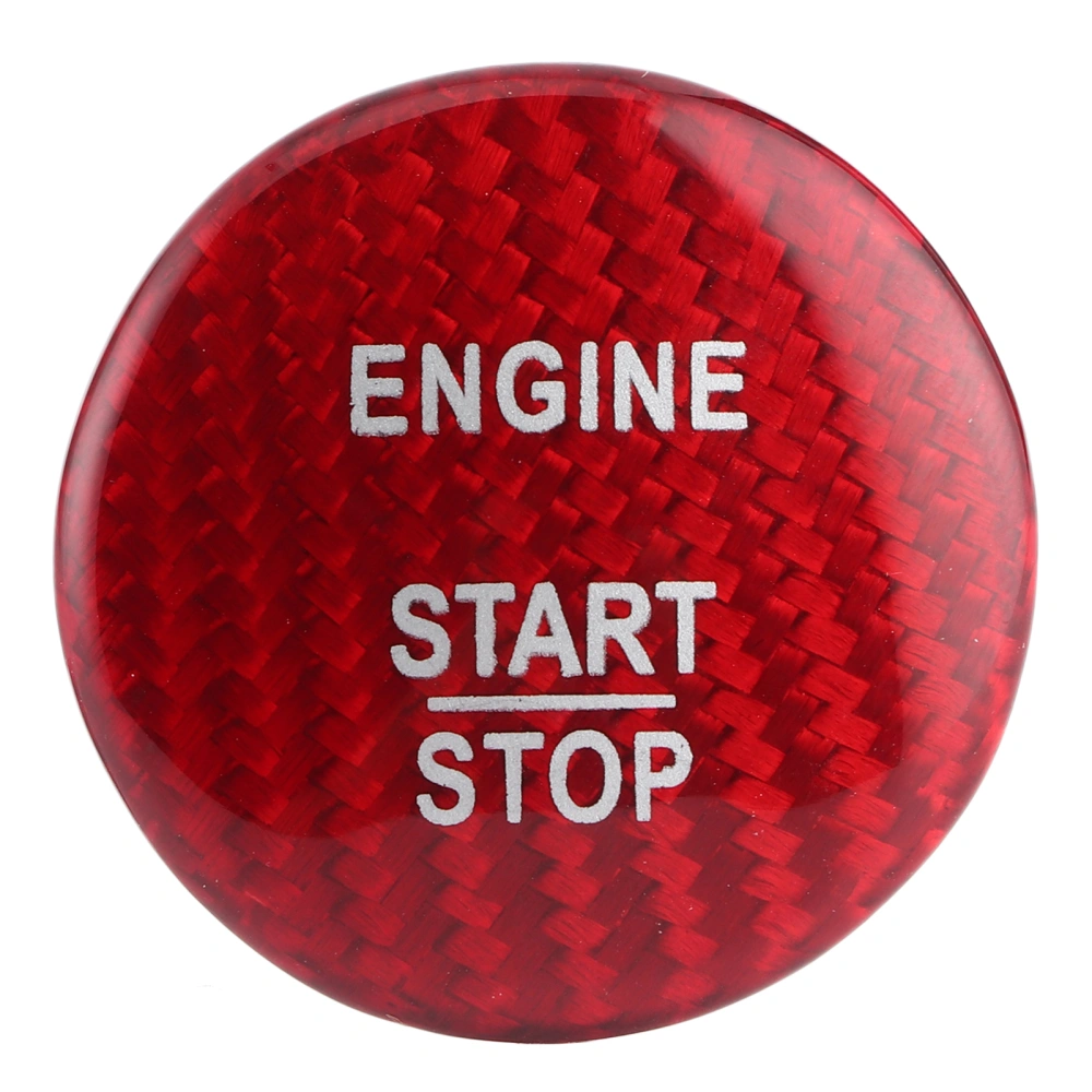 Carbon Fiber Engine Start Stop Button Cover Trim Fit for Mercedes B C E S CLA CLS ClassRed