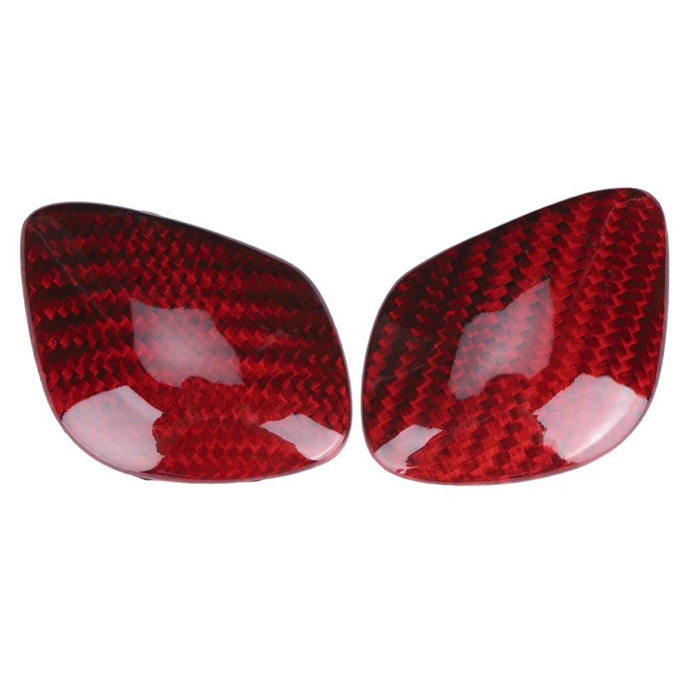 BuyWeek 2pcs Red Carbon Fiber Shift Knob Trim Twill Gear Head Cover Decor Fit for Magotan / Touran / Beetle / Lavida