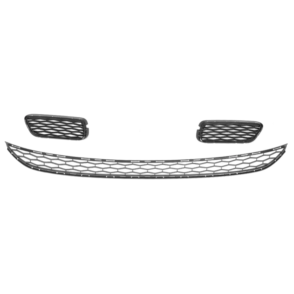 BuyWeek 3Pcs Front Bumper Lower Grill Set Grille Cover Fit for Maserati Quattroporte 2014‑2017