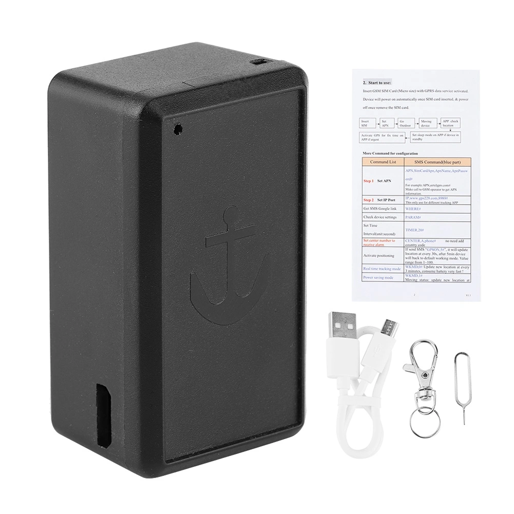 BuyWeek Portable Mini GPS Real‑Time Tracking Device Locator Anti‑Theft Alarm for Car Motorcycle Kid Elderly