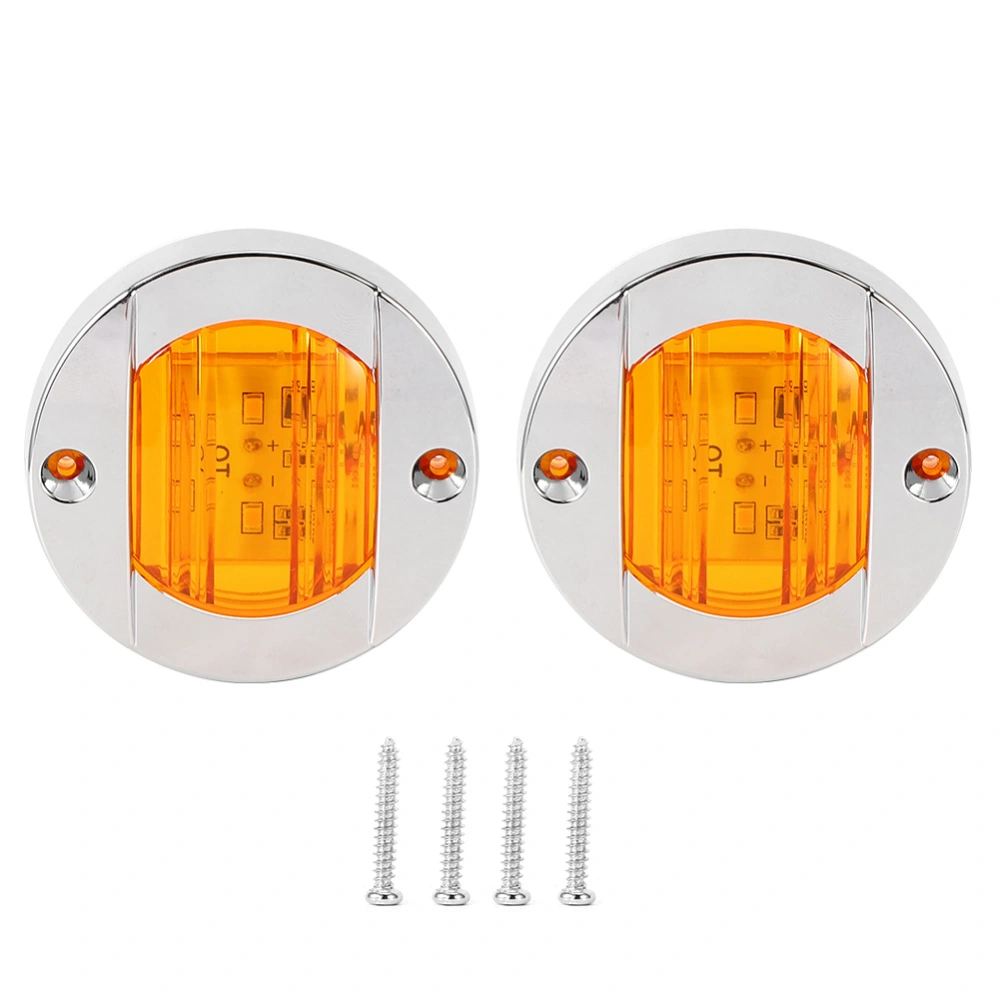 2PCS 6LED Transom Light IP67 Boat Navigation Truck Cruises Round Side Stern Lamp