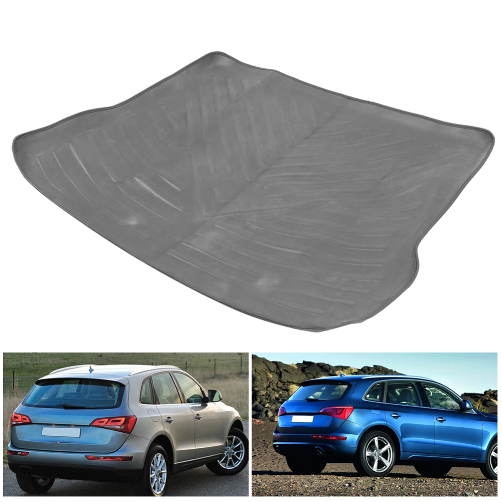 BuyWeek Car Rear Trunk Mat Interior Floor Carpets Pad Black PVC Cover Fit for Q5/SQ5 2009‑2017