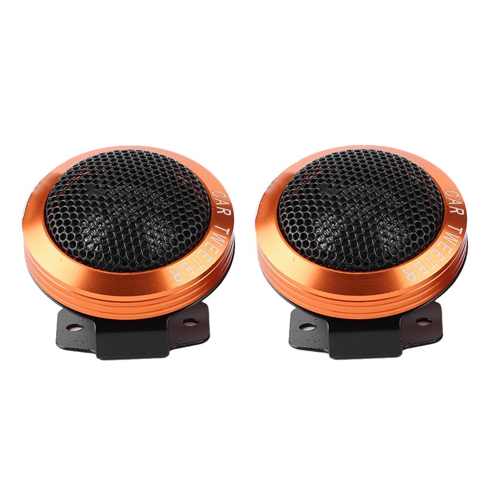 BuyWeek 2pcs 150W Dome Tweeter Kit Stereo Music High Sensitivity Speakers for Car Audio SystemGold