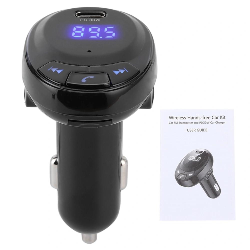 BT09 12V Bluetooth Wireless FM Transmitter Mp3 Player Type C Fast Charging PD 30W Car Charger