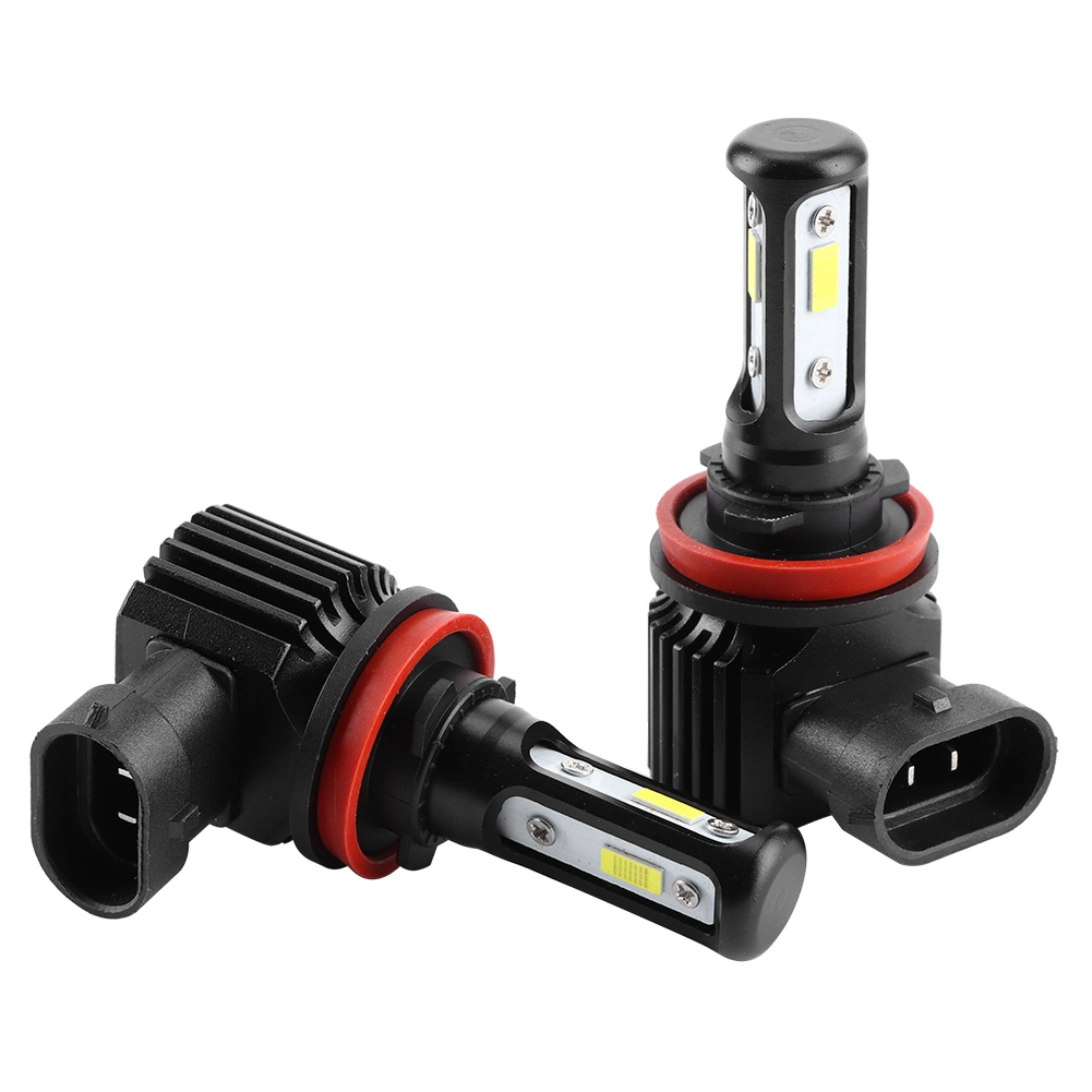 BuyWeek 120W 6000K 3LEDs Headlight H8/H9/H11 Universal Front Light 12-24V Waterproof Dustproof Auto Replacement