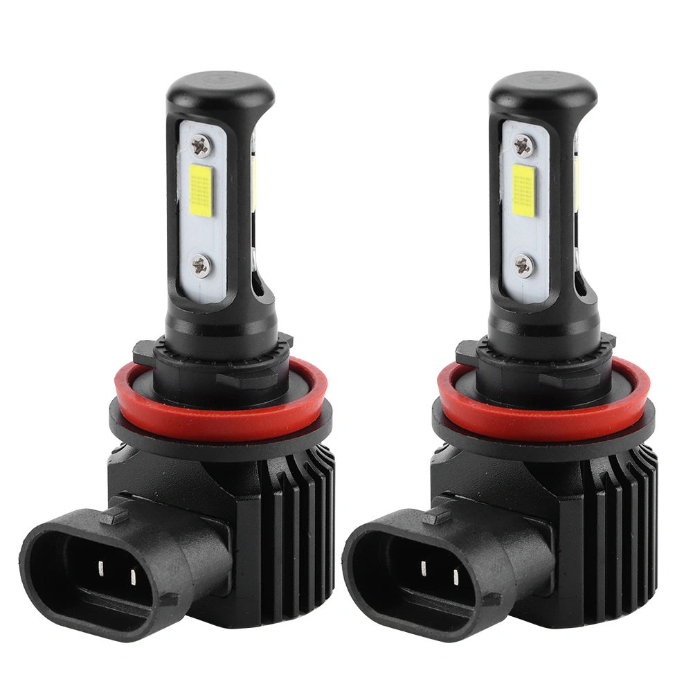 BuyWeek 120W 6000K 3LEDs Headlight H8/H9/H11 Universal Front Light 12-24V Waterproof Dustproof Auto Replacement