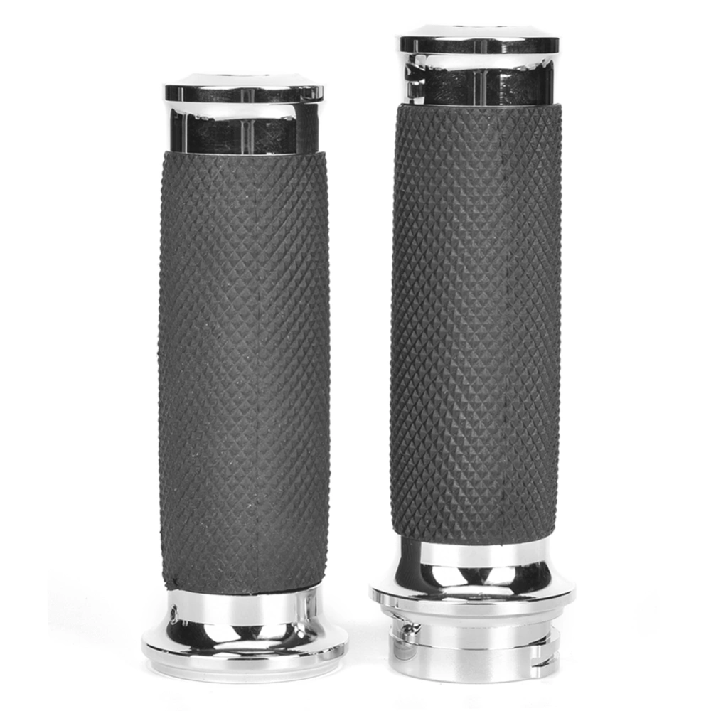 Motorcycle Handlebar Grips Handle Sleeve Silver Non-Slip Accessory Fits for Honda