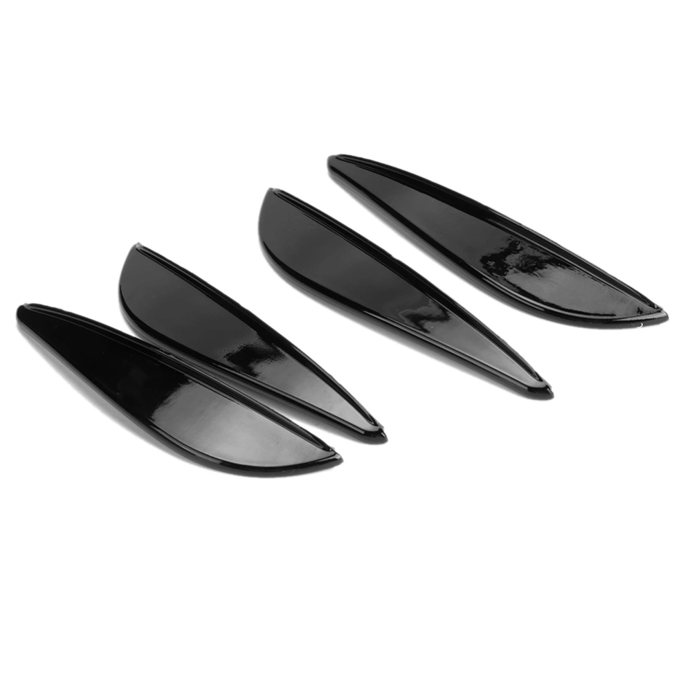 4pcs Car Bumper Lip Splitter Fin Canards Auto Body Kit Decorative Protection Fits for S6 A6 C8Glossy Black