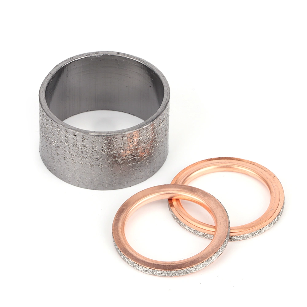 Copper Motorcycle Exhaust Pipe Gasket Seal Washer Fits for Yamaha Rhino 660 YXR660F