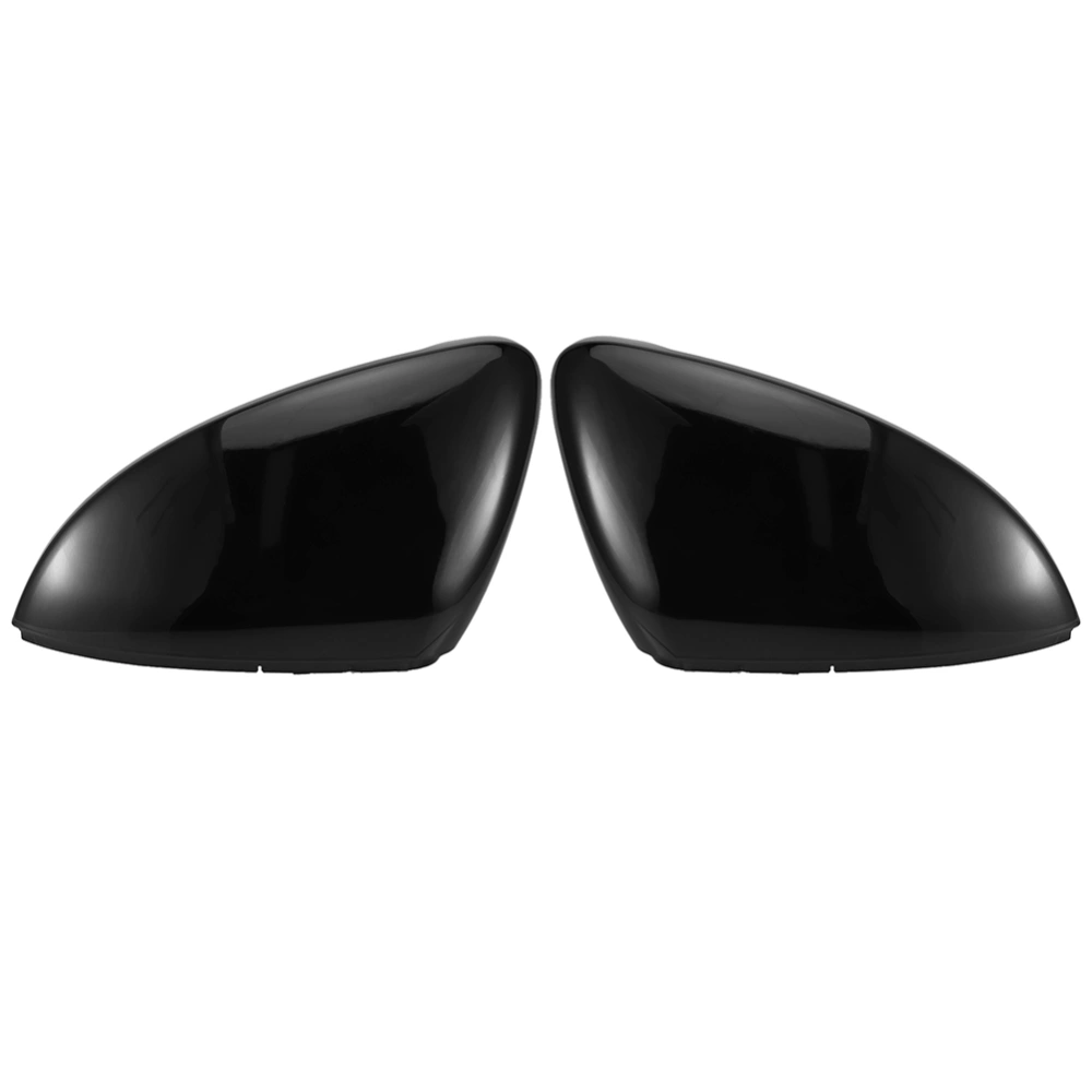 BuyWeek 2Pcs Rearview Mirror Cover Casing Housing Protective Black Fit for MK7 13-18