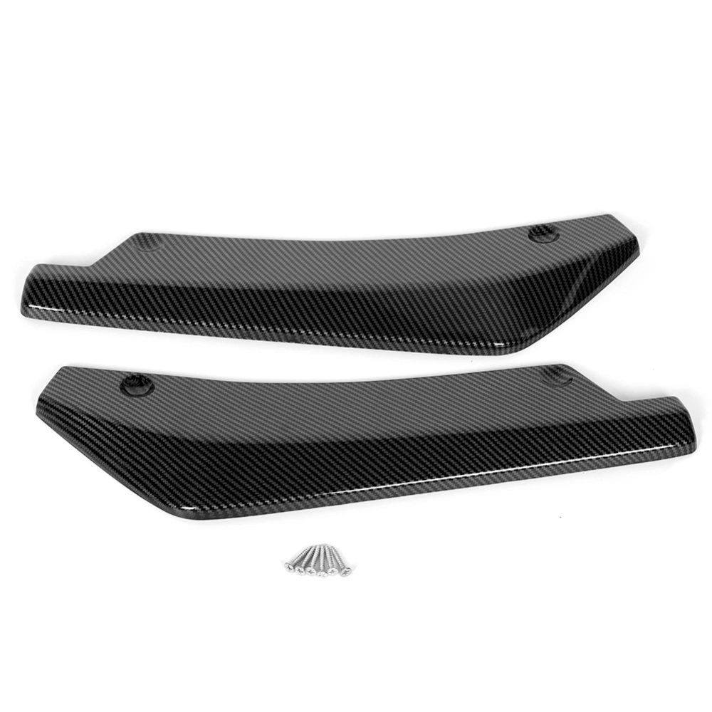 Universal Spoiler Carbon Fiber Texture Rear Bumper Lip Diffuser Splitter Deflector