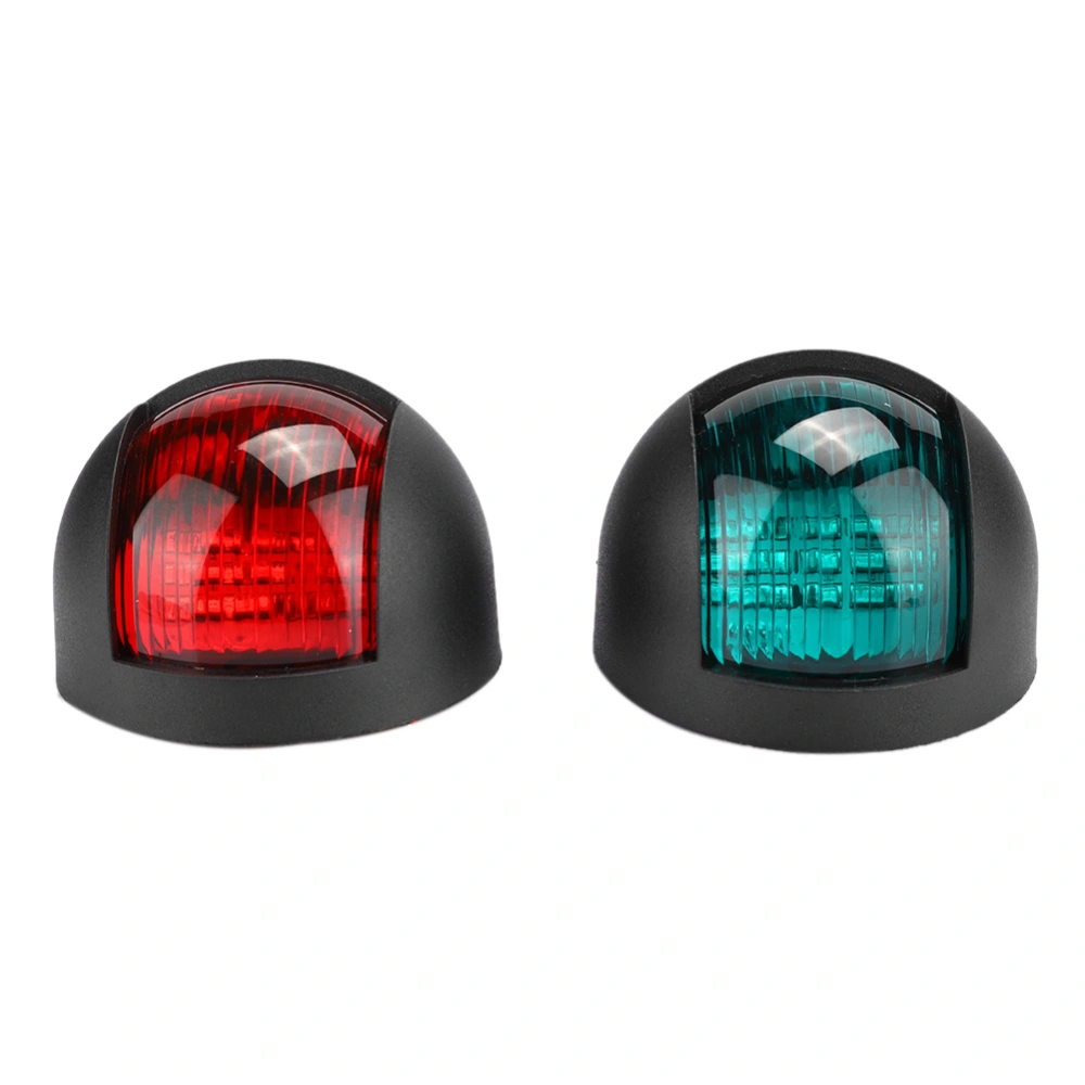 2Pcs Signal Lamp Red Green LED Waterproof Boat Navigation Light 12V 24VBlack