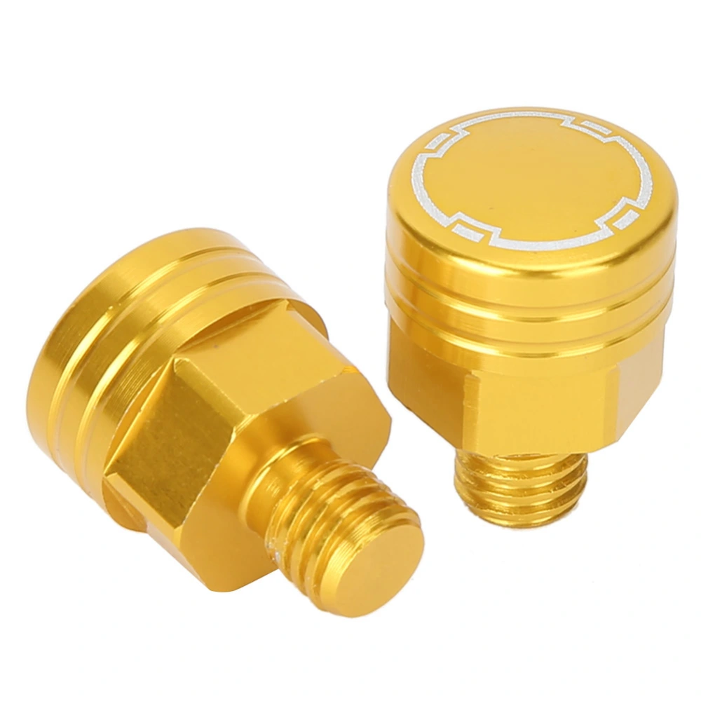 BuyWeek 2Pcs SEPP Motorcycle Rearview Mirror Screw Decorative Bolt Aluminium Alloy Modification PartsGolden