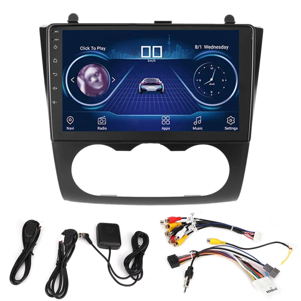 2Din 9in Car MP5 Player GPS Navigation Video Stereo Audio for Android 9.1 Fits for Nissan Teana 08-12 Manual Air Conditioning