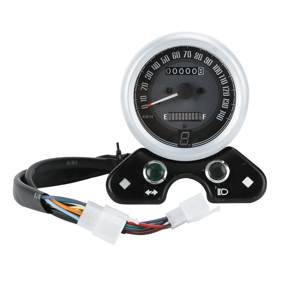 Multifunctional Motorcycle Instruments Retro LED Speedometer Fuel Gauge Fits for CG125