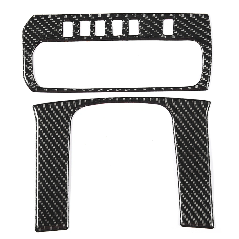 2pcs True Carbon Fiber Gear Shift Button Panel Trim Frame Fits for Civic 10th FC/FK 16‑19