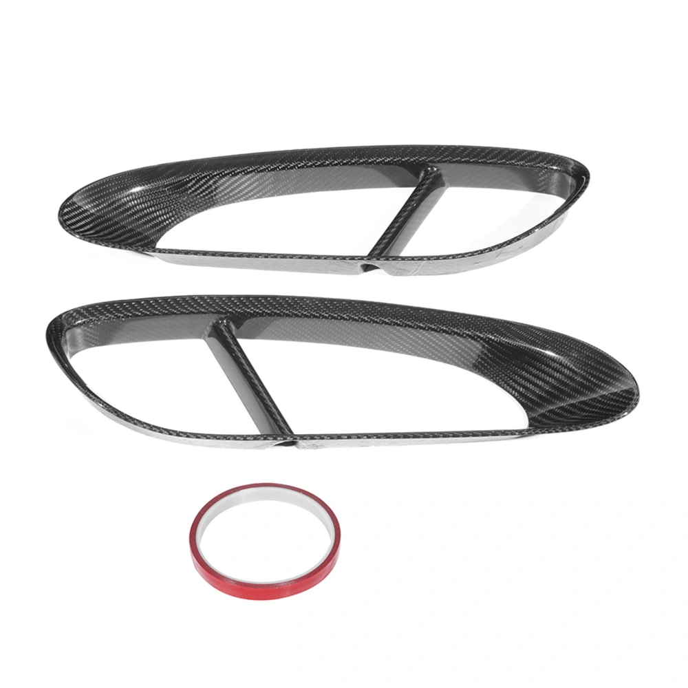 2pcs Carbon Fiber Fenders Trim Side Air Vent Scoop Cover Refitting Fits for Porsche BOXSTER 981 13-15