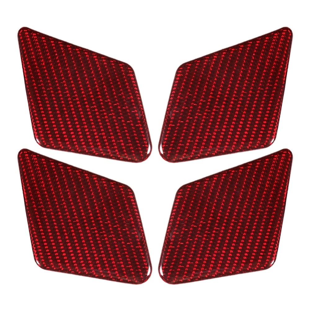 4pcs Carbon Fiber Interior Door Bowl Trim Decor Fit for Mercedes C Class E Class W212 W204 Red