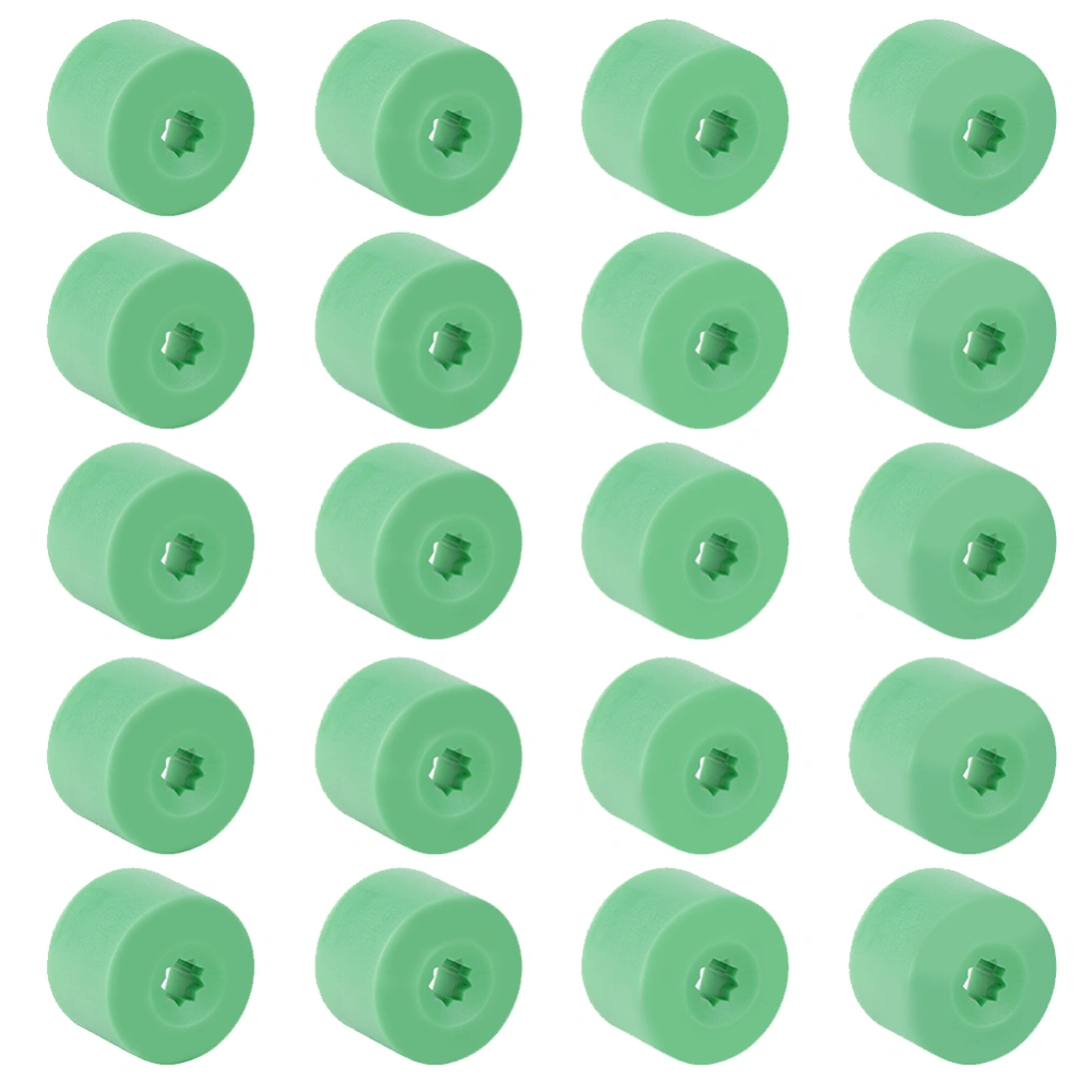 BuyWeek 20 Pcs Wheel Nut Cover Green ABS Wheel Hub Screw Protective Cover 30mm