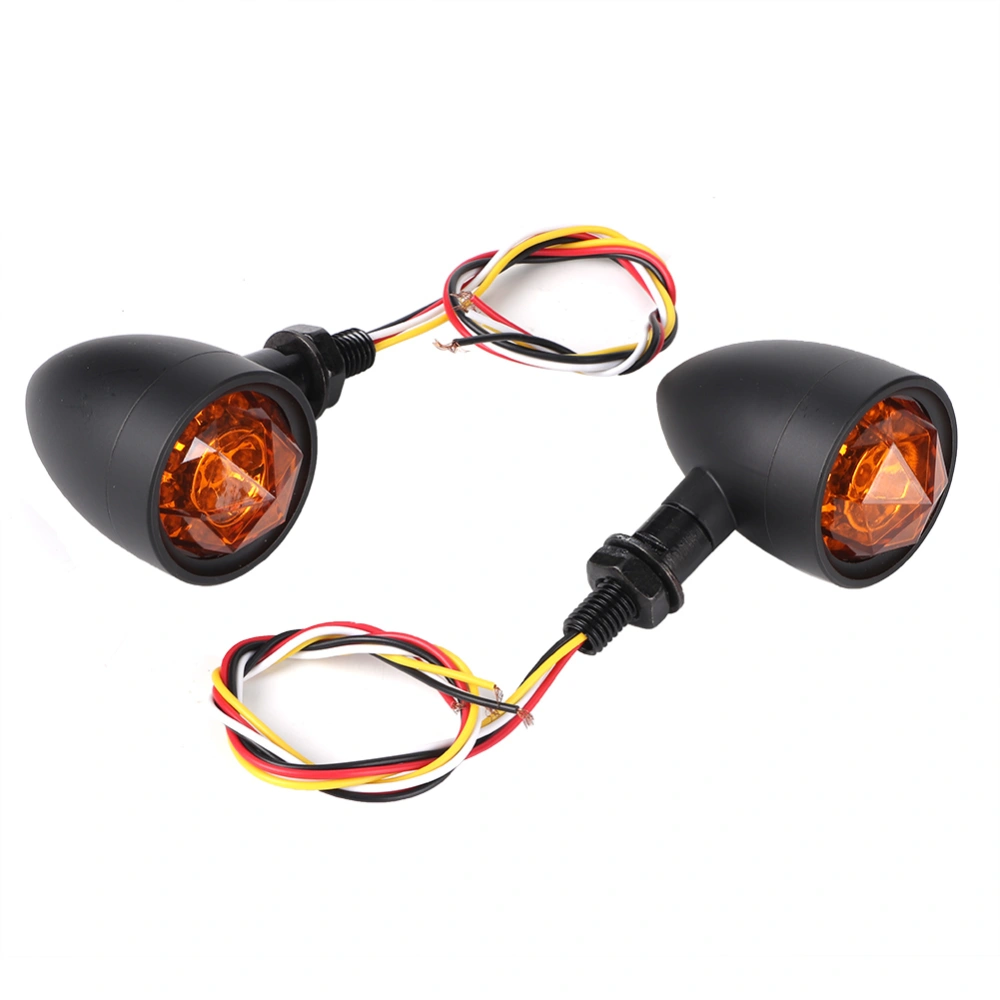 Pair of Vintage Bullet Motorcycle LED Turn Signal Lamps Lights Fit for Honda