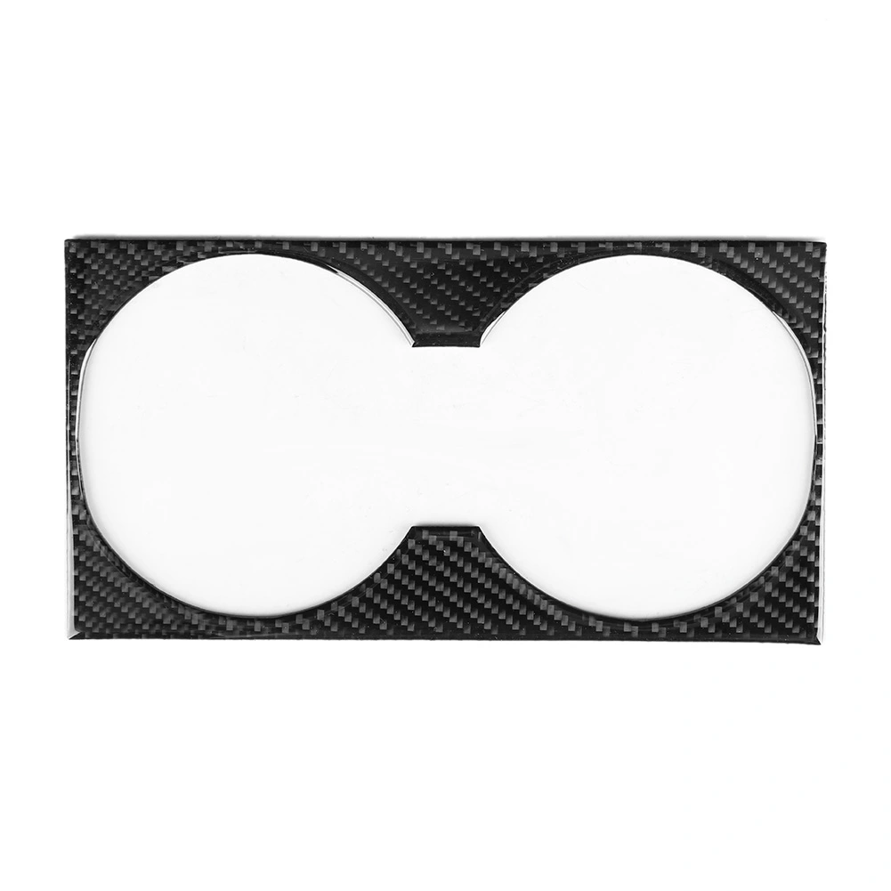 BuyWeek Carbon Fiber Car Interior Water Cup Holder Trim Frame Decoration Fits for Mercedes GLE/GLS/GL