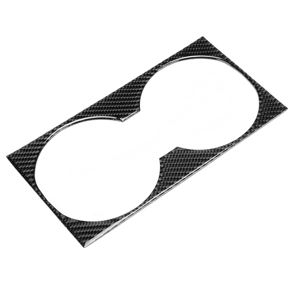 BuyWeek Carbon Fiber Car Interior Water Cup Holder Trim Frame Decoration Fits for Mercedes GLE/GLS/GL