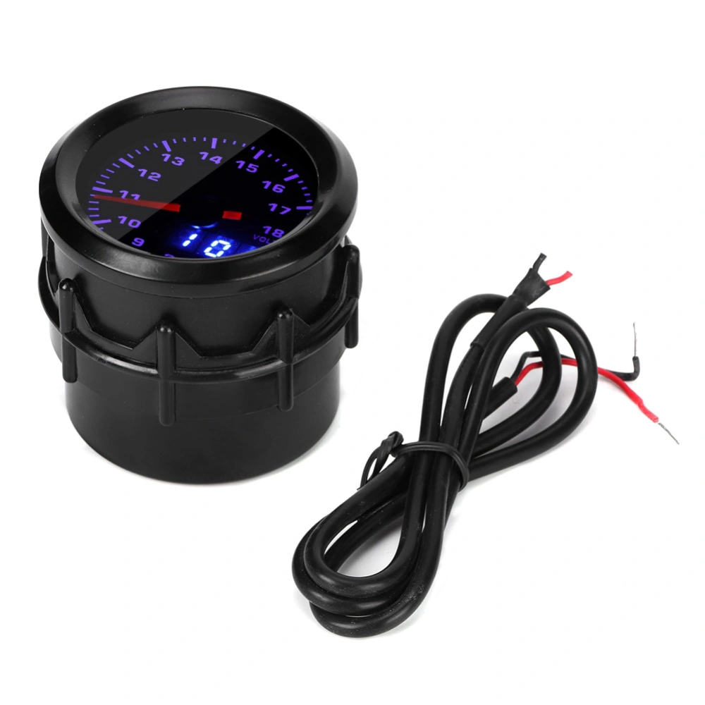 BuyWeek 2in Universal Car Voltmeter Gauge Pointer Digital Display with Stepper Motor