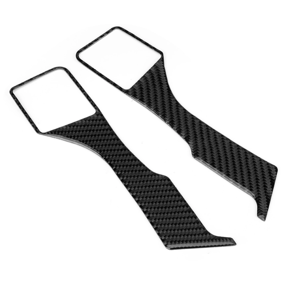 BuyWeek 2Pcs Carbon Fiber Left Hand Driving Steering Wheel Cover Trim Fit for Toyota Land Cruiser 10-18